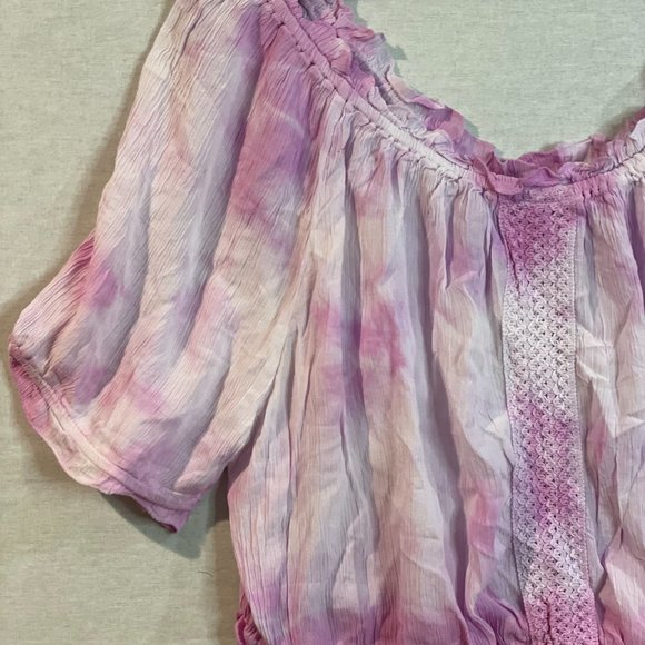 Relaxx Shirt Women’s Plus Size 3XL Purple  Embroidered Top 100% Rayon - Picture 5 of 10